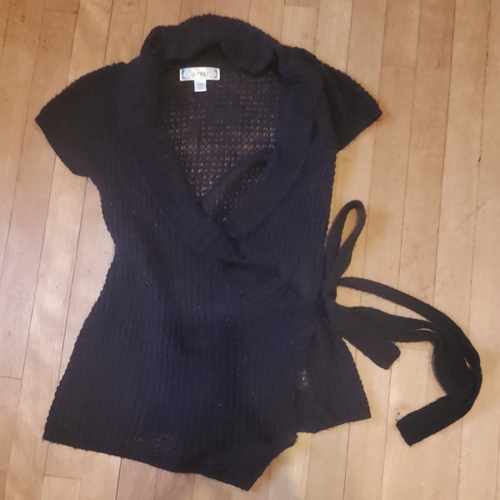 Decree Loose Knit Wrap Top
